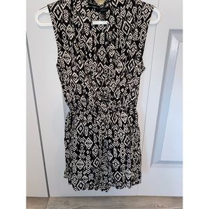 Black and White Patterned Romper